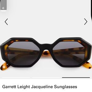 Garrett Leight Tortoise Hexagonal Sunglasses